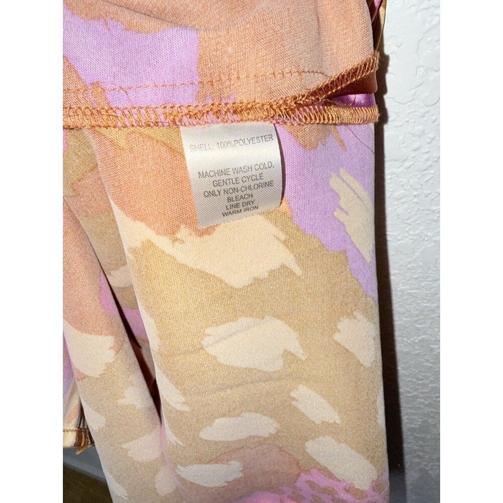 CHRISTIAN LACROIX Keyhole Satin Midi Dress Small Colorful Zipper Back Small P - Picture 13 of 14